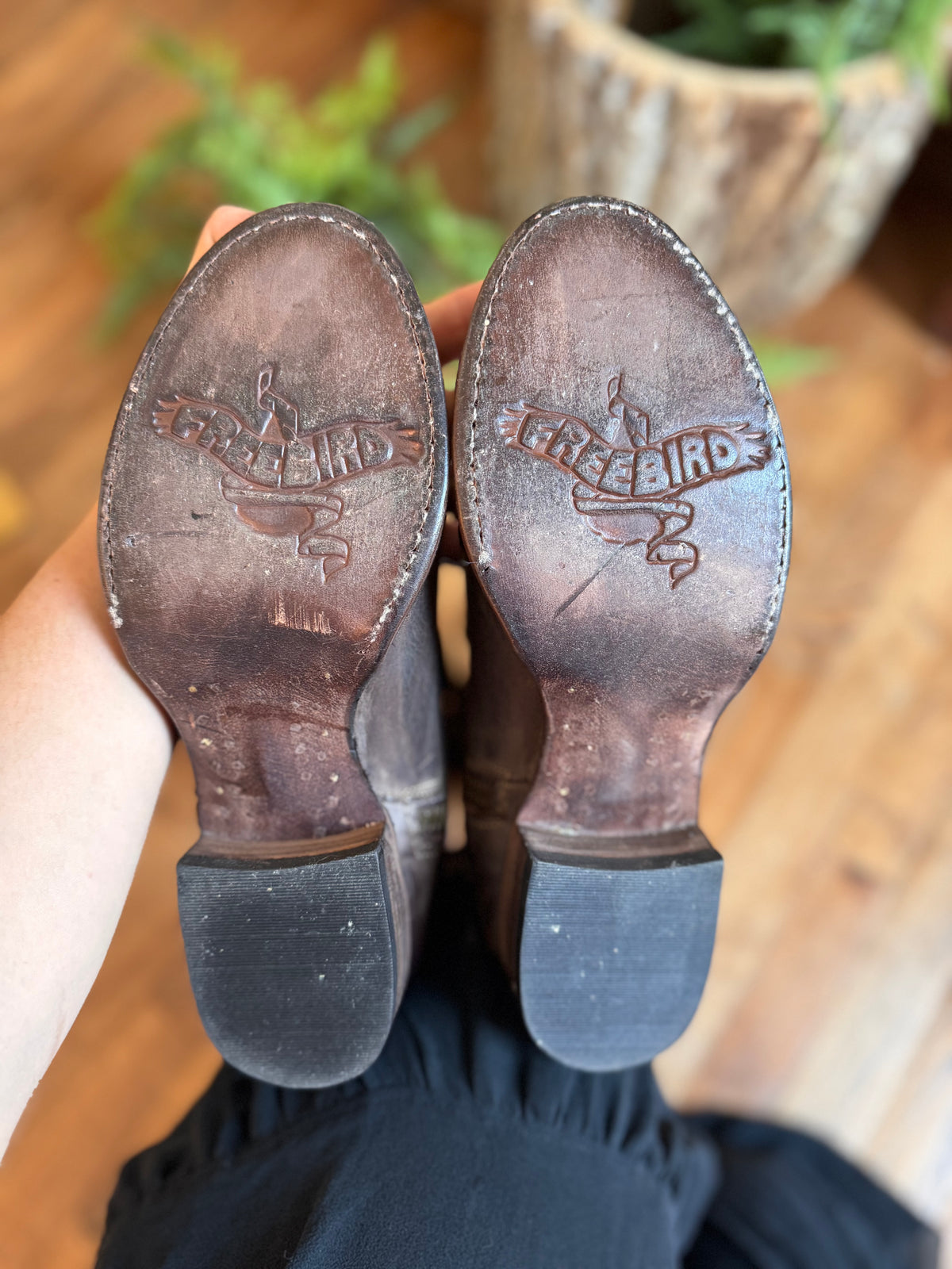 FREEBIRD genuine leather boots size 8 (run small)