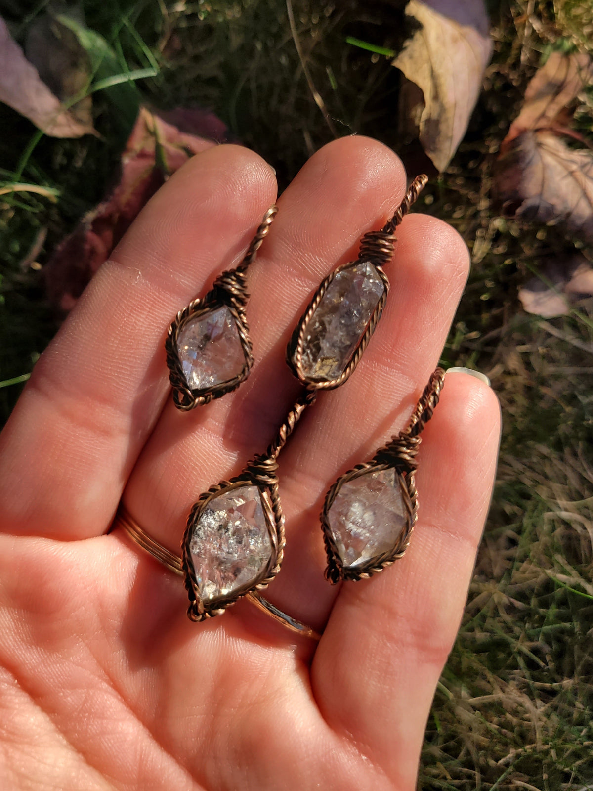 Wee Herkimer Diamond in Copper