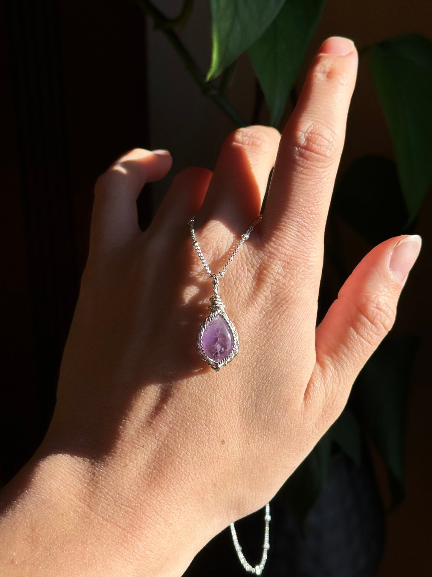 Amethyst Teardrop in Sterling