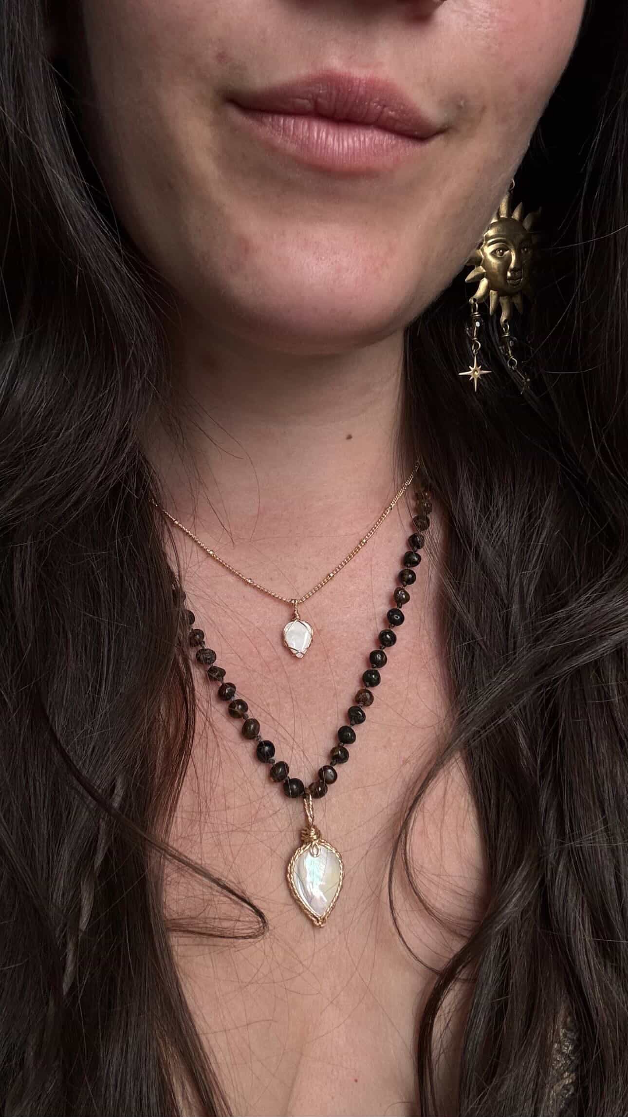Wee custom mother of pearl necklace