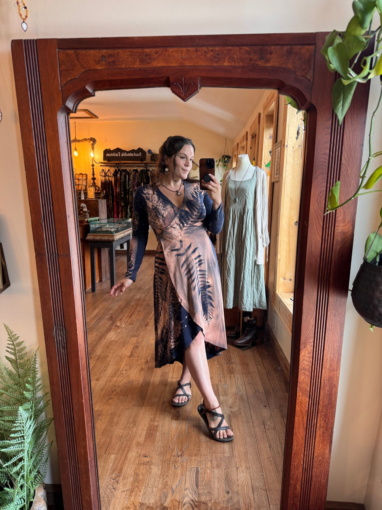 Abstract Fern dress~ size M/L