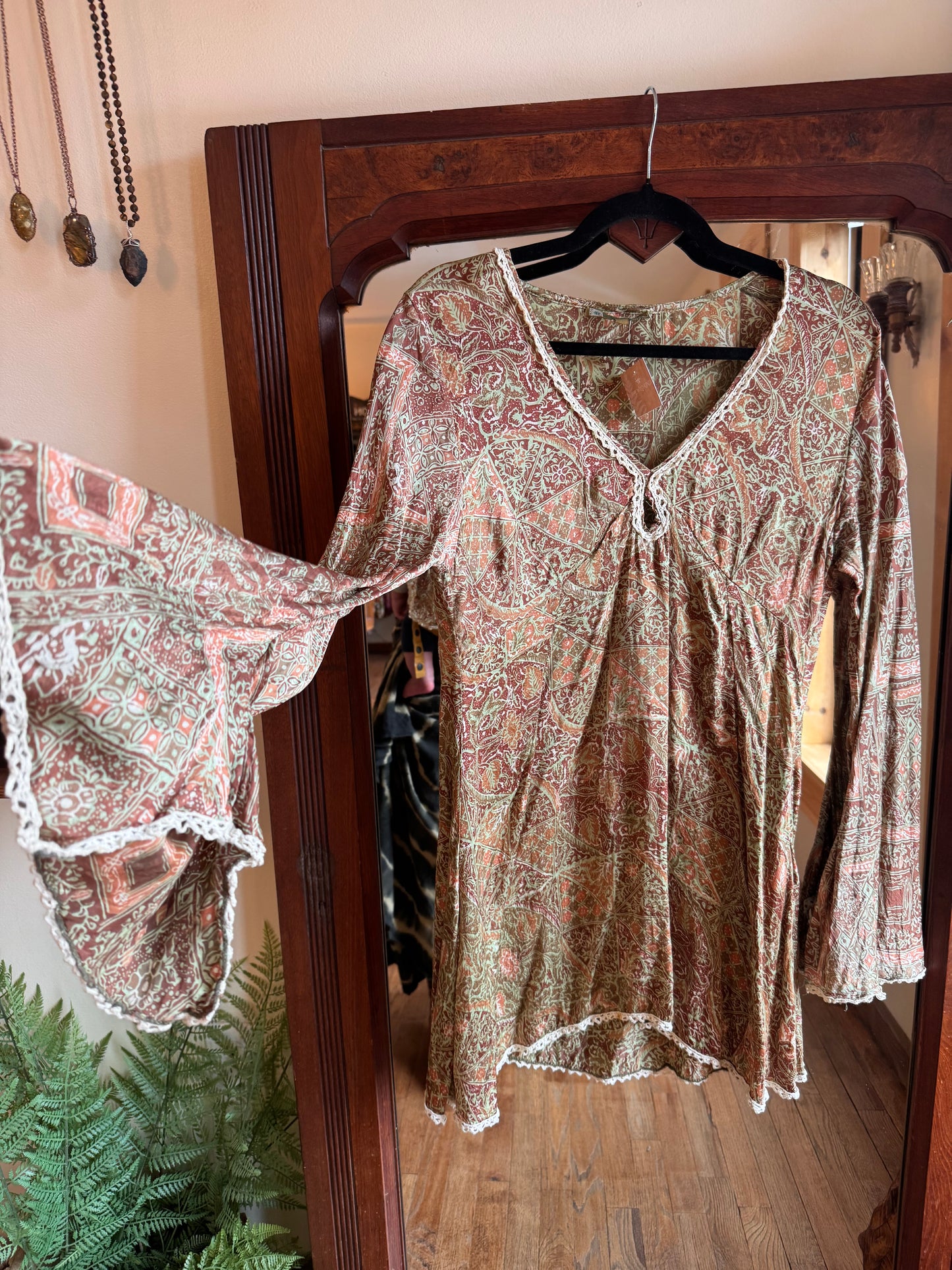 Groovy Vintage Silk Dress M