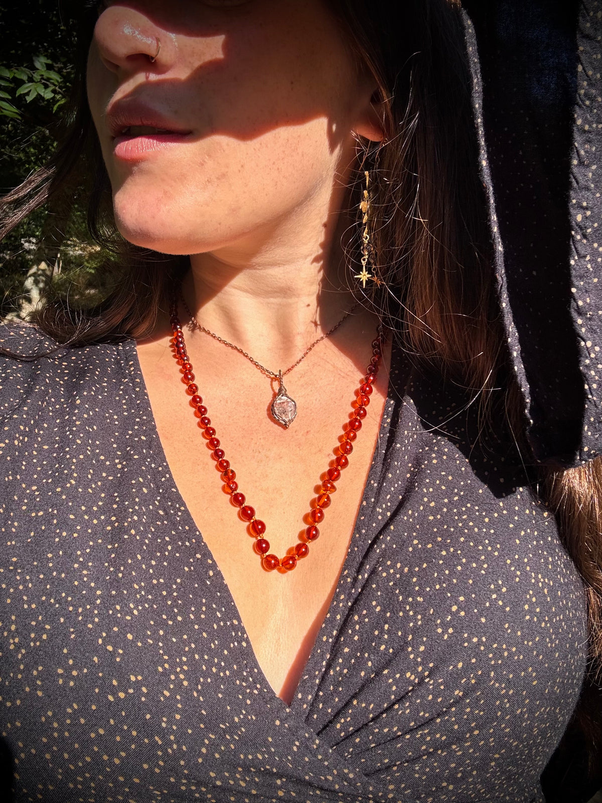 Wee Herkimer Diamond in Copper