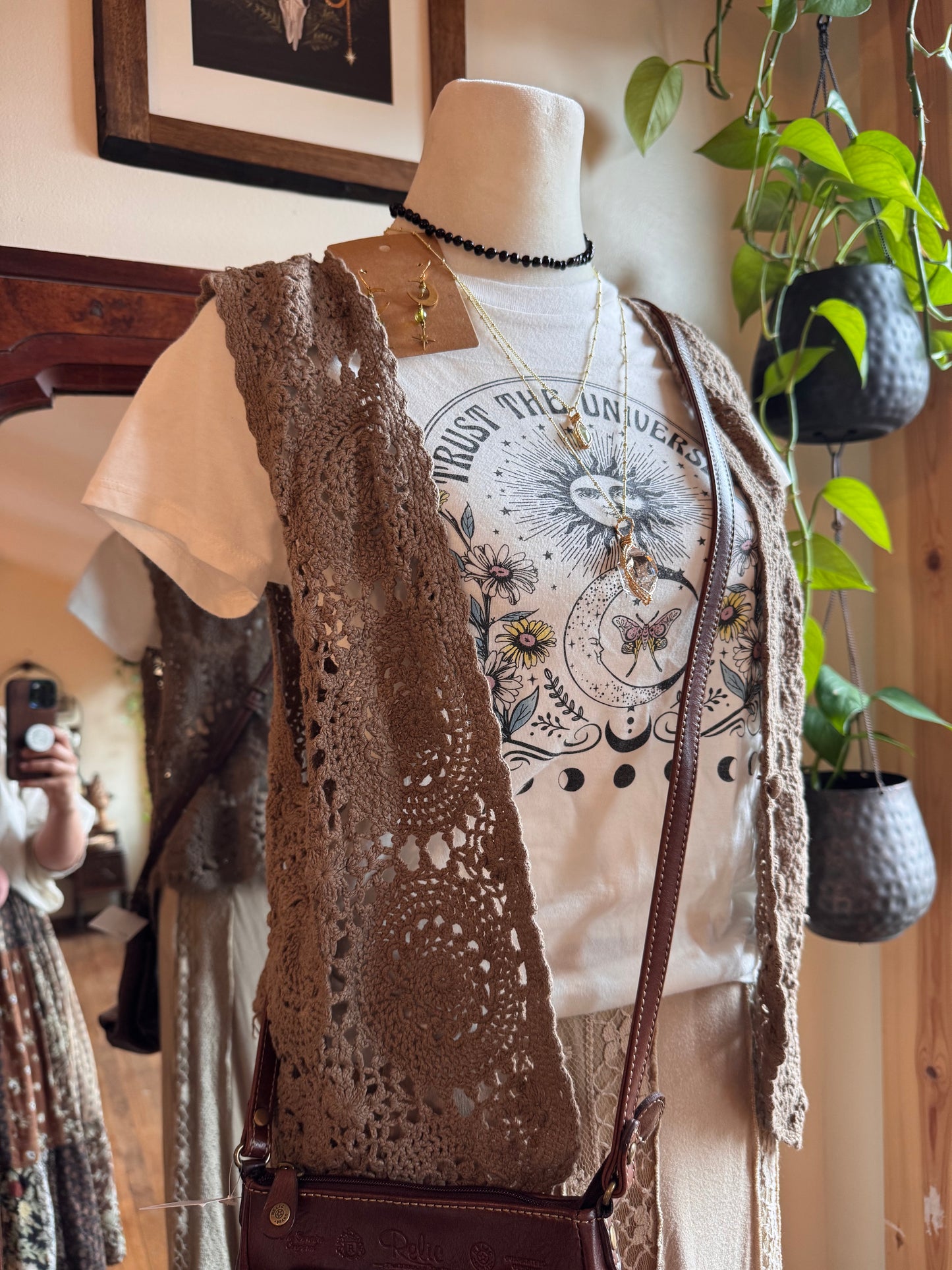 Eco Dye ~ crochet vest one size fits most S-XL