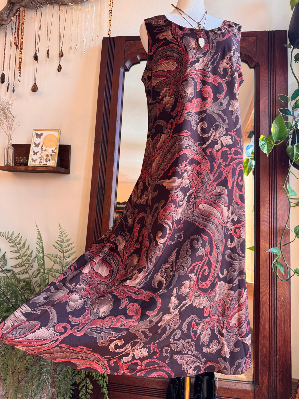 Size XL (14) vintage paisley dress