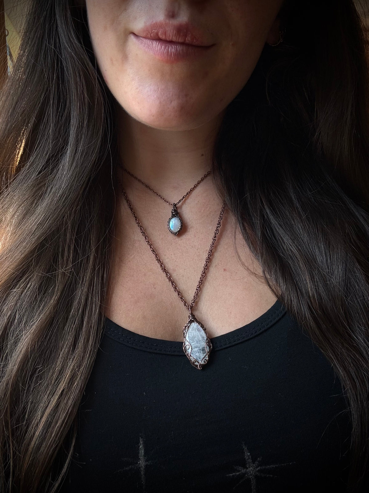 Moonstone customizable necklace