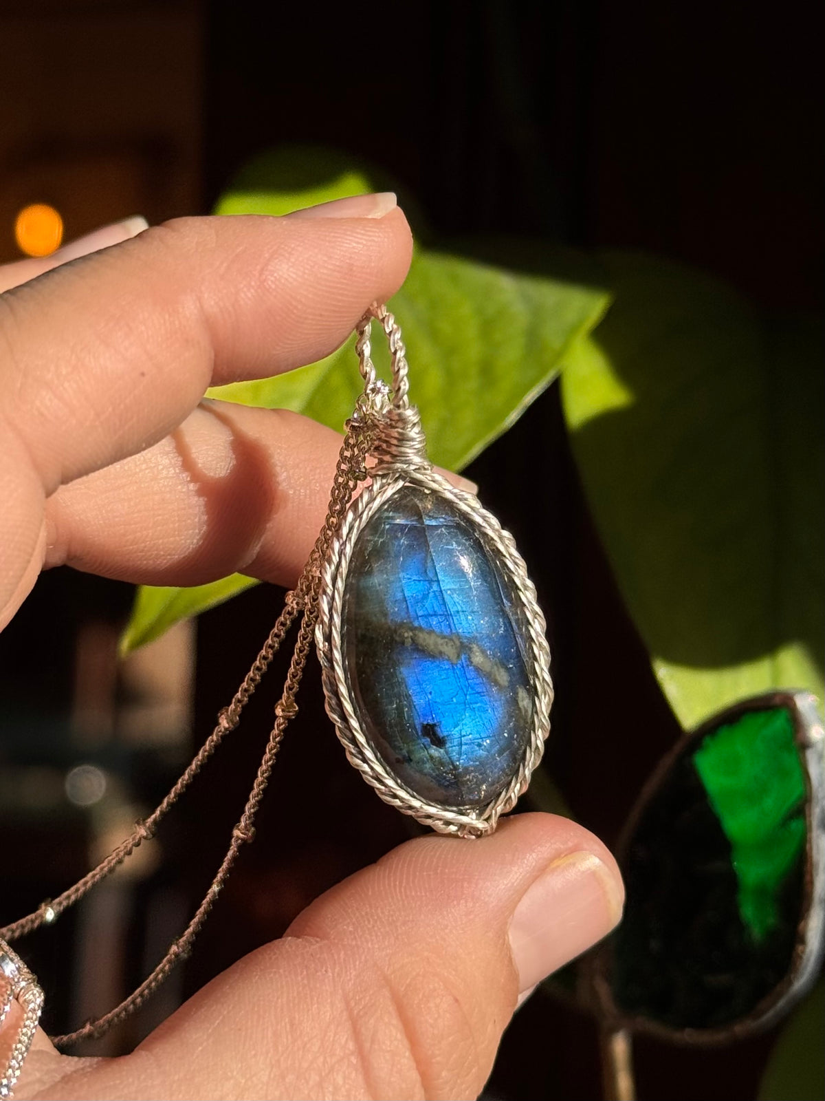 Labradorite necklace in sterling