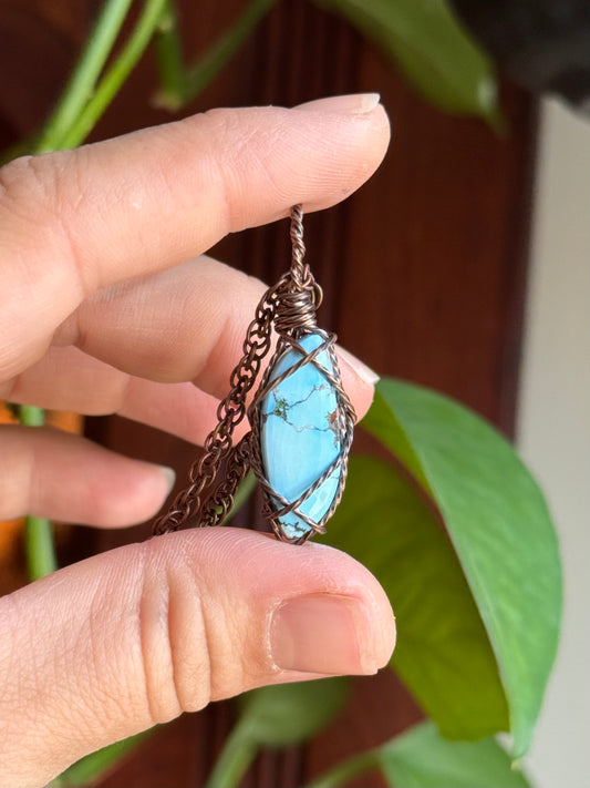 Copper Larimar Pendant