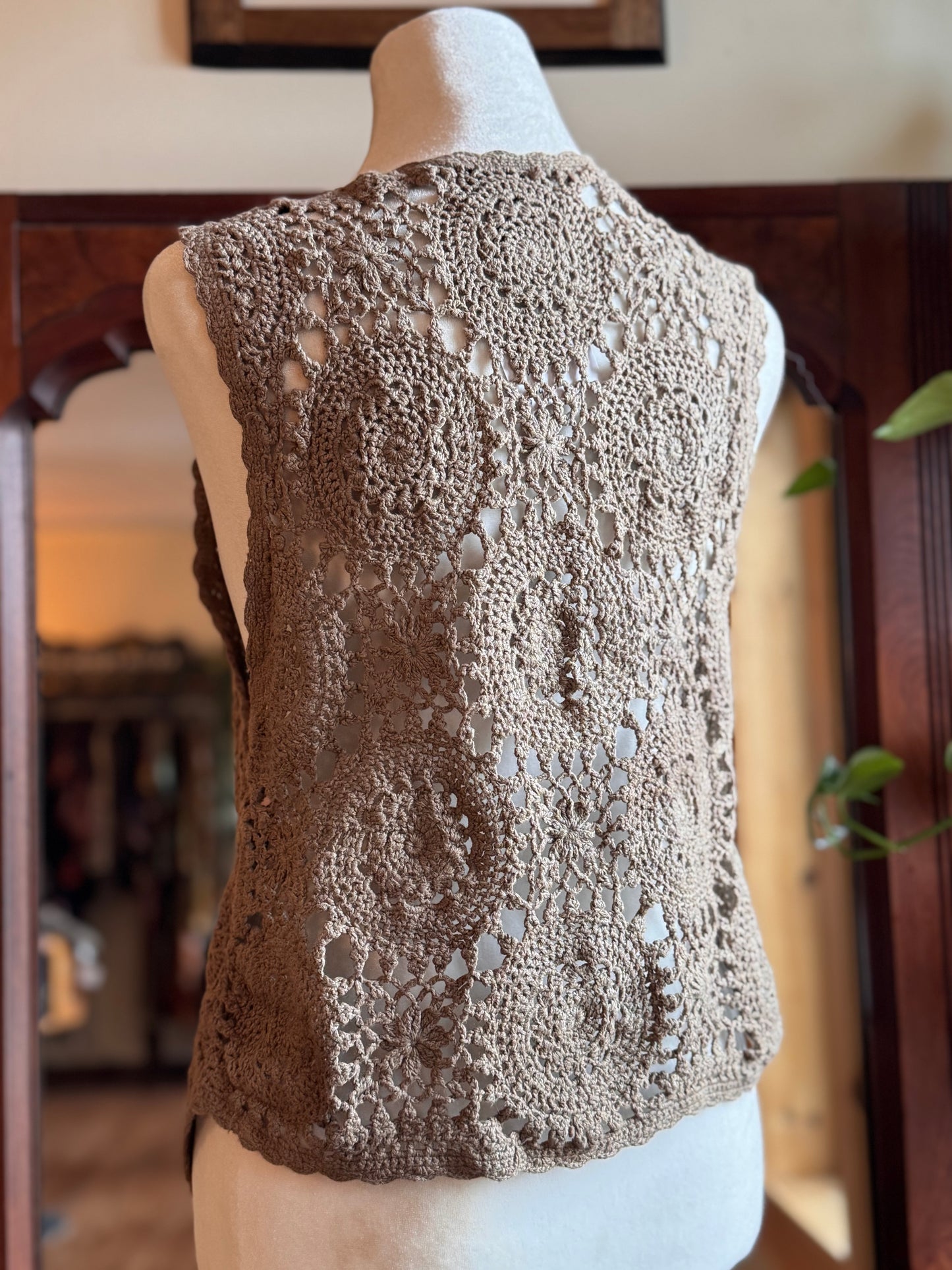 Eco Dye ~ crochet vest one size fits most S-XL