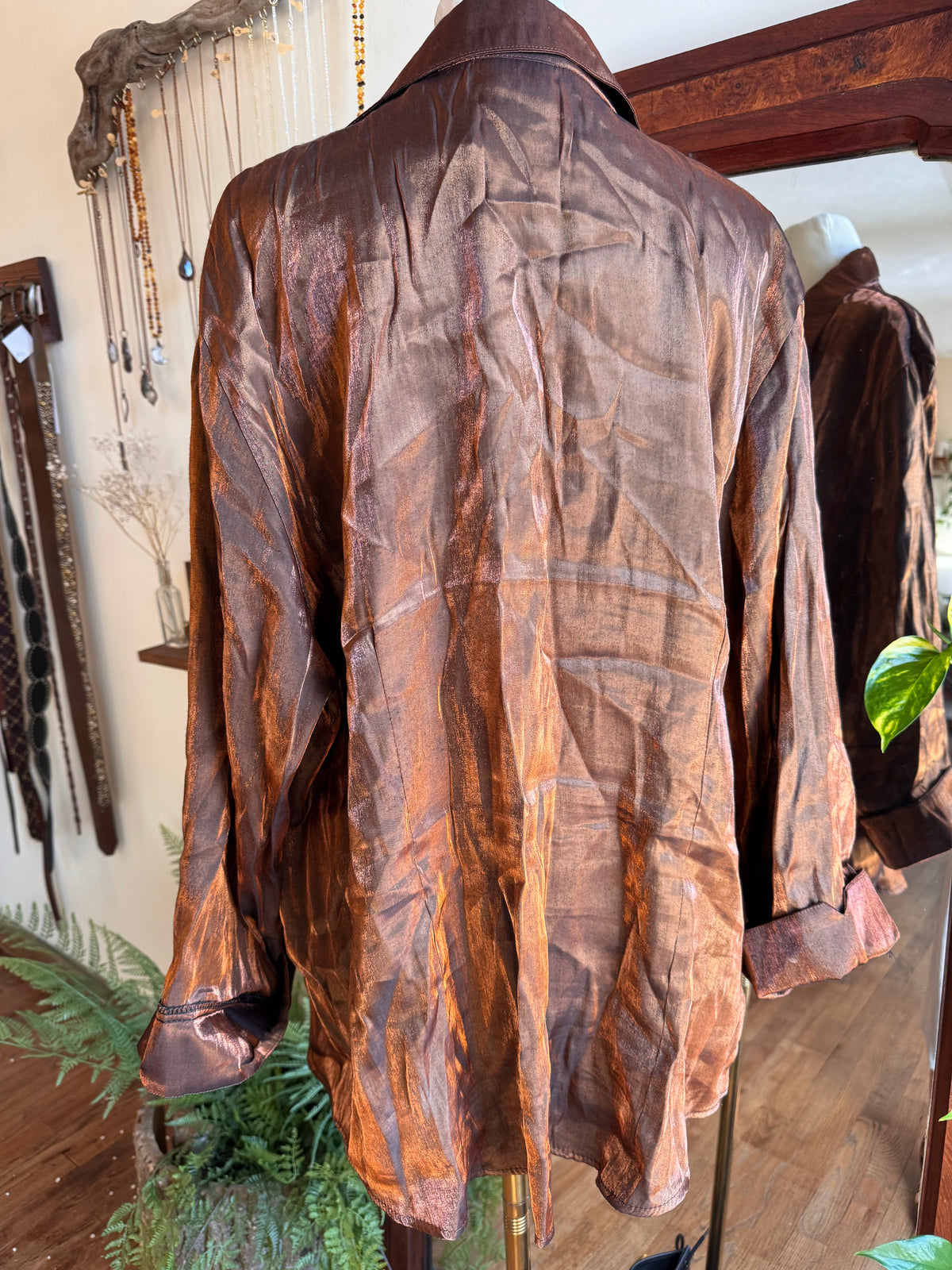 Size 3XL vintage shimmery copper top