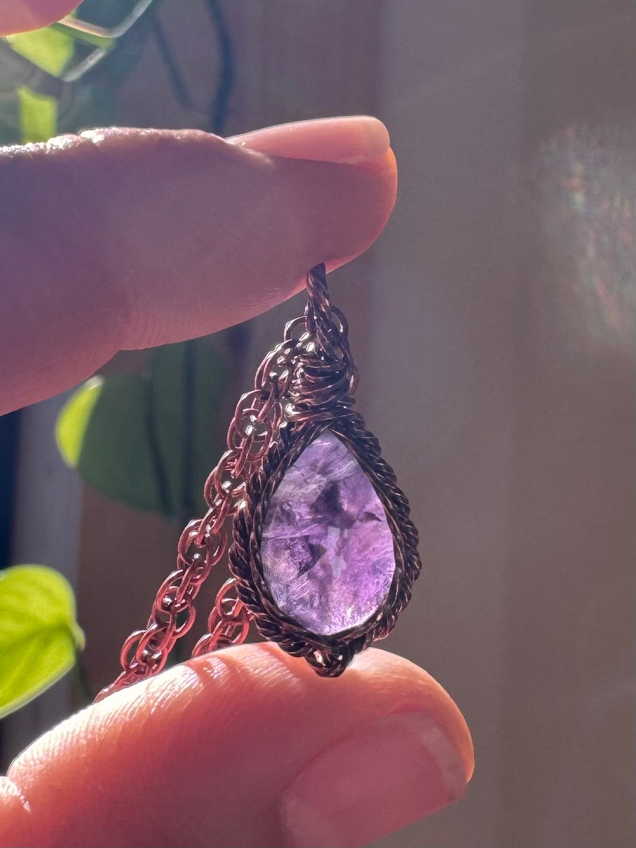 Amethyst in Copper