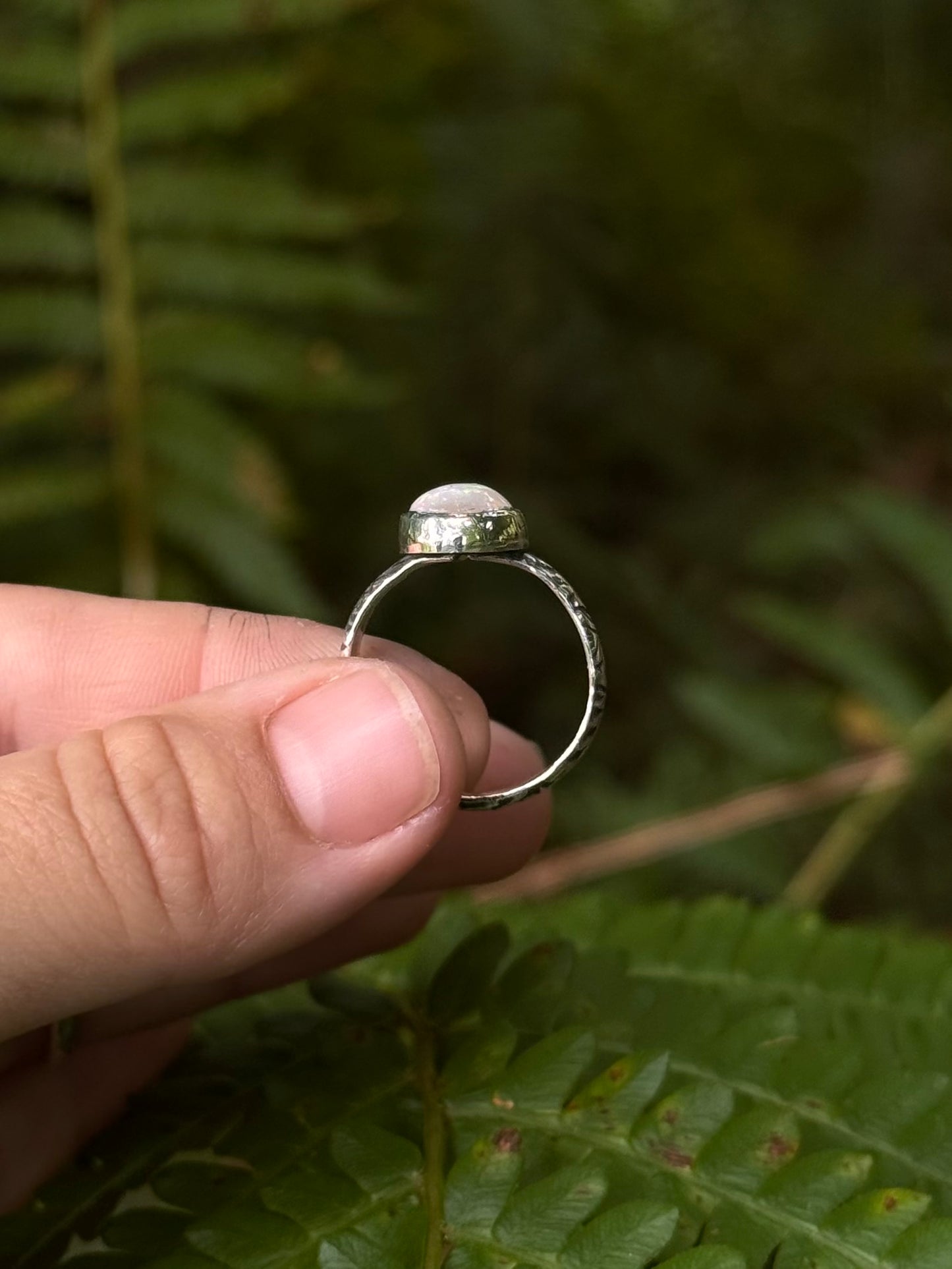 Genuine Opal Fairy Ring ~ size 9