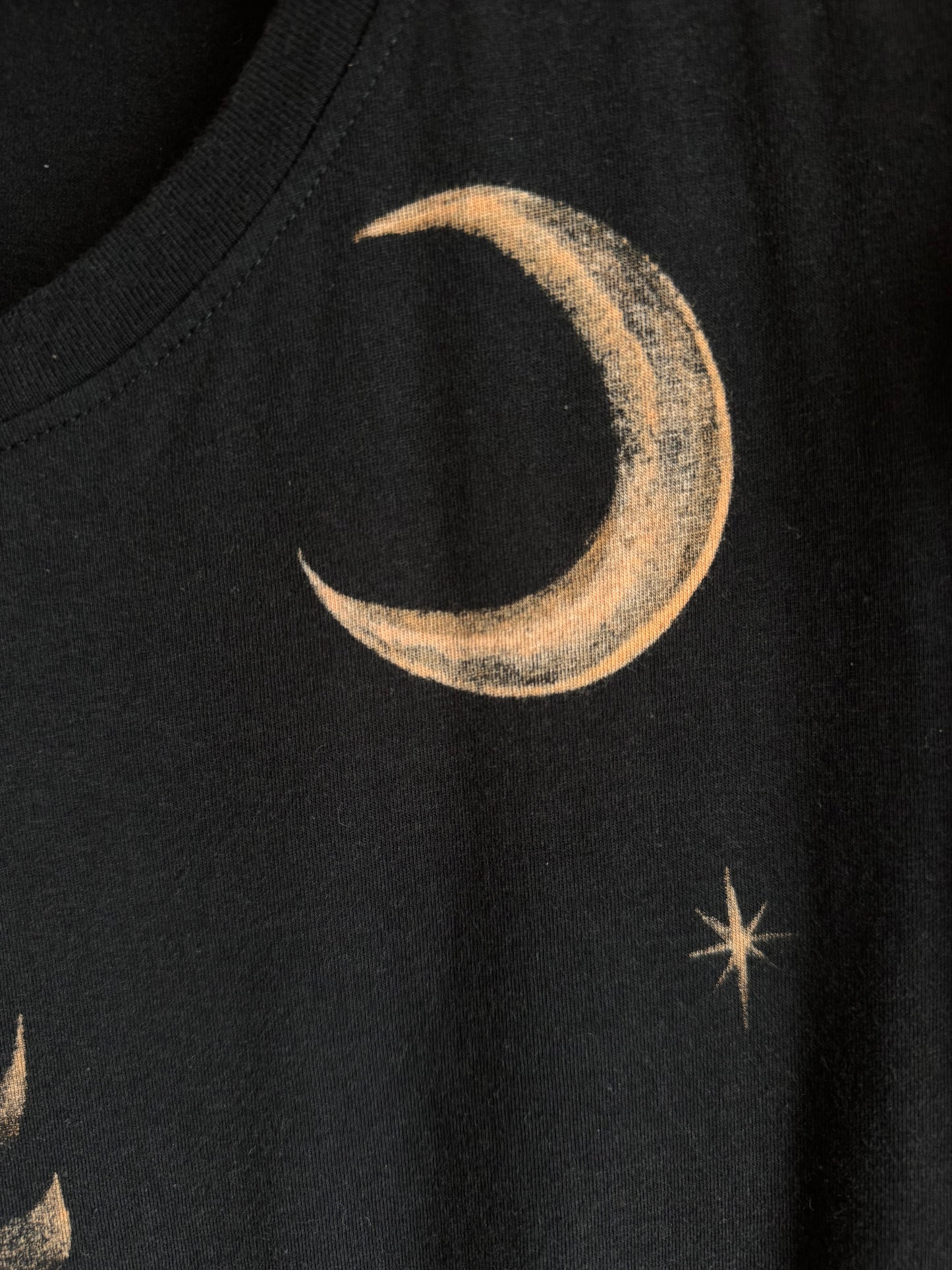 Handpainted fern tee dress L