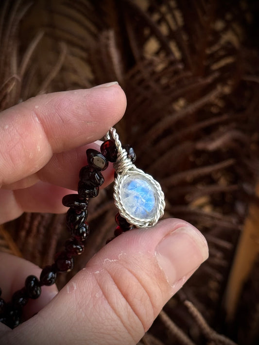 Moonstone customizable necklace