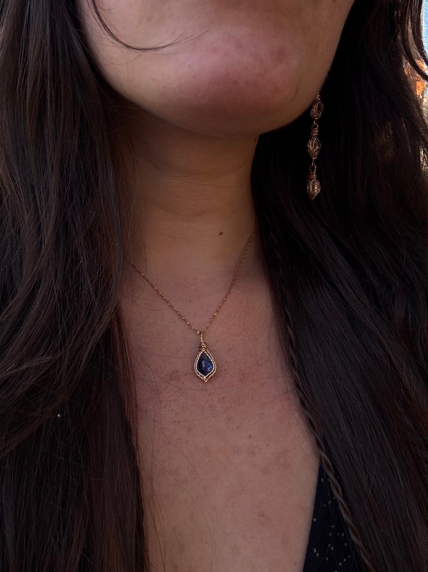 Kyanite Specialty Pendant~ 14k gold