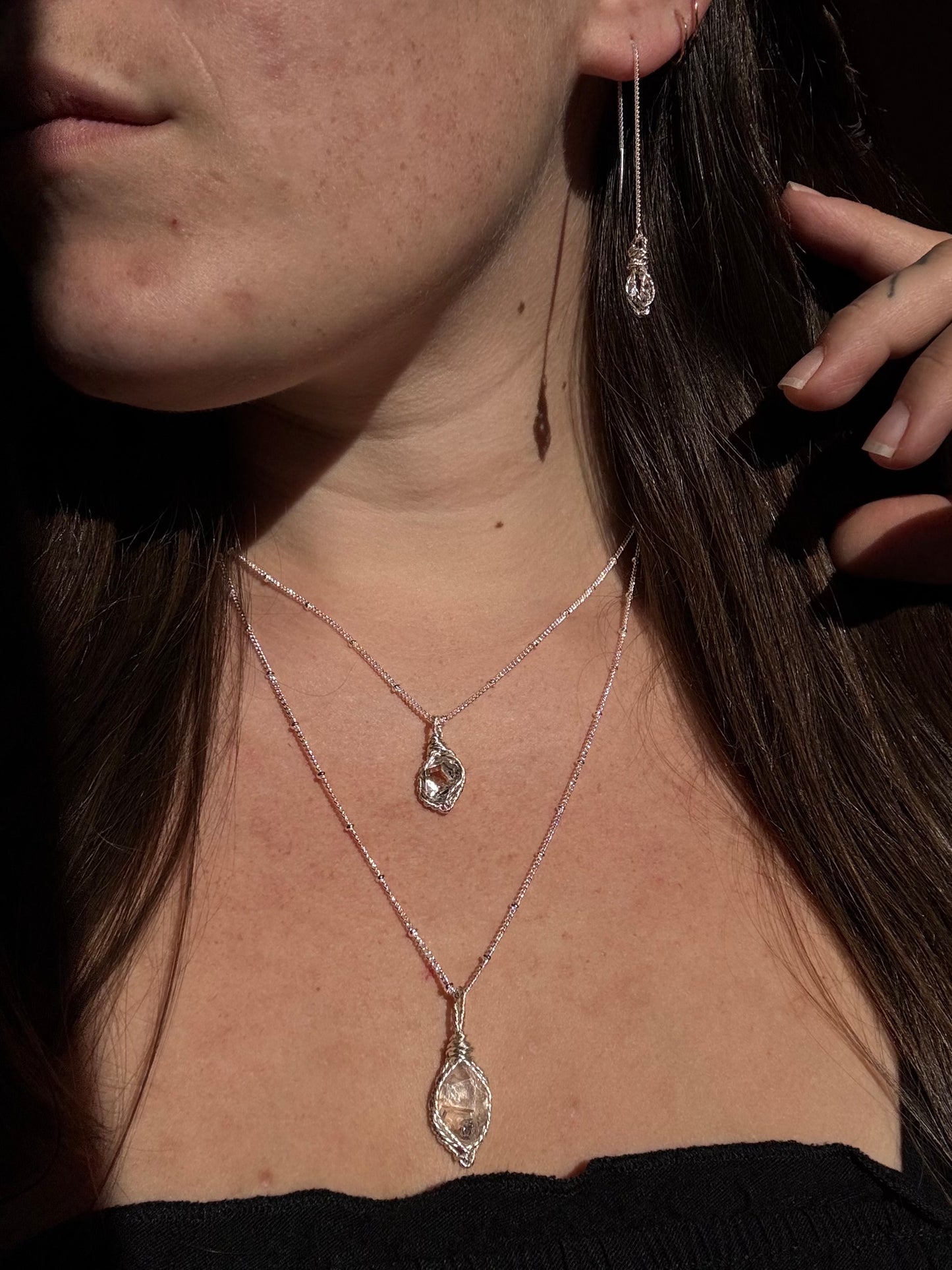 Herkimer Diamond ~ Sterling