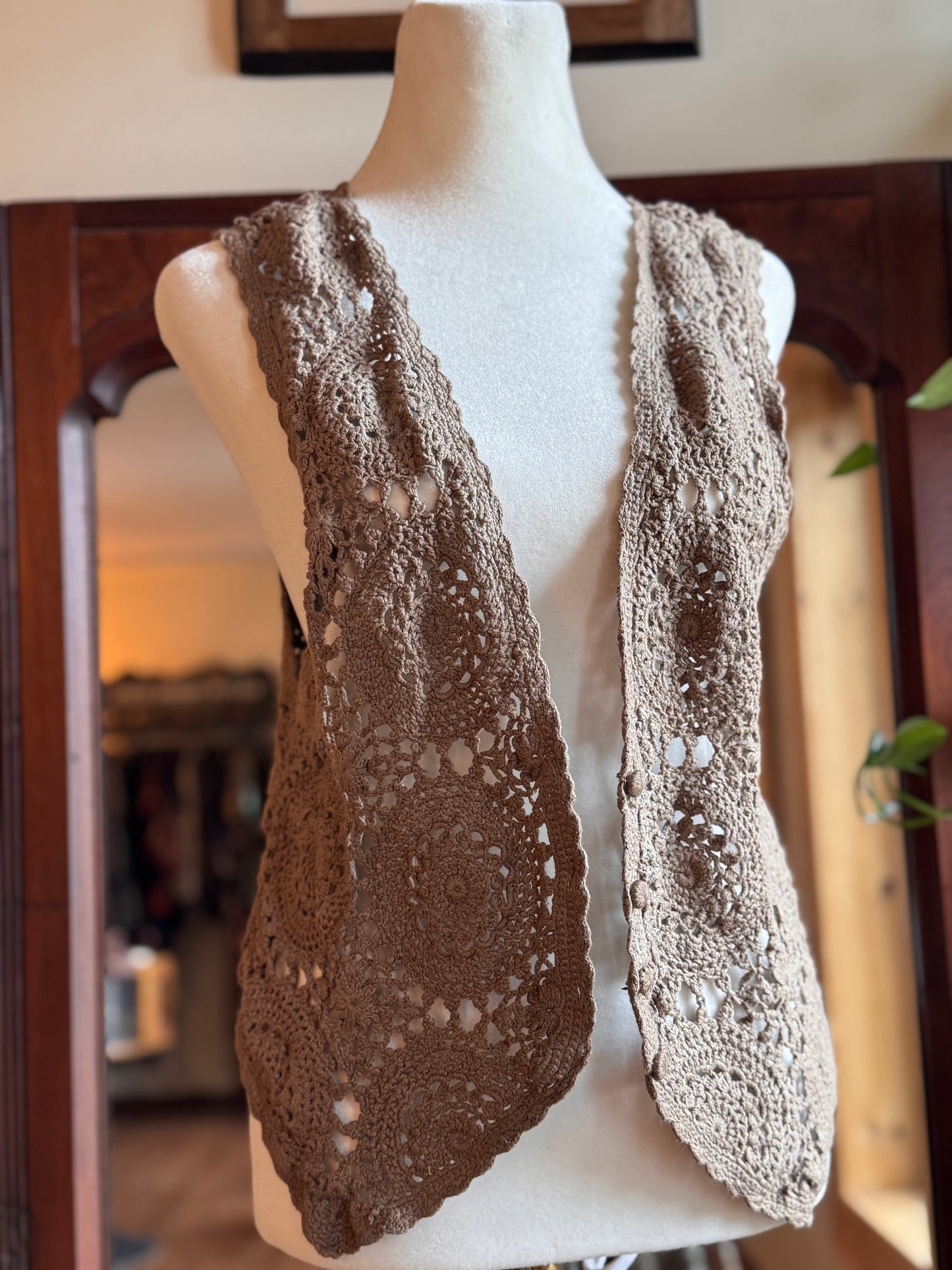 Eco Dye ~ crochet vest one size fits most S-XL