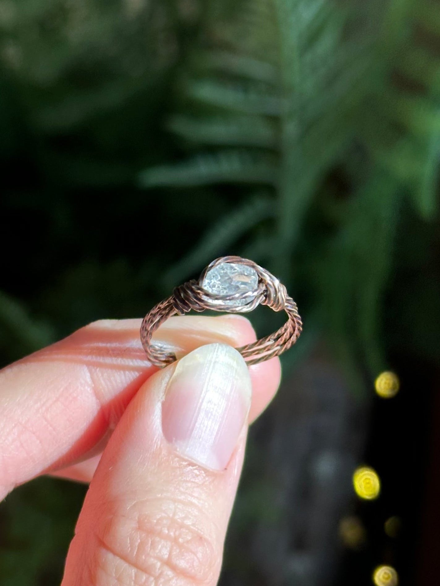 Herkimer Diamond Ring ~ Copper sizes 6-10