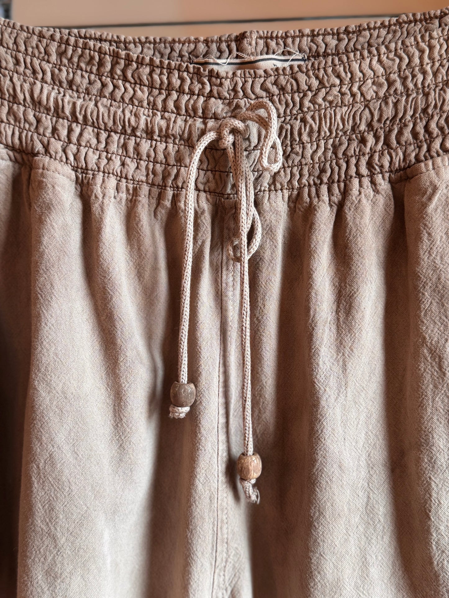 Eco Dye ~ Upcycled drawstring pants size S-M