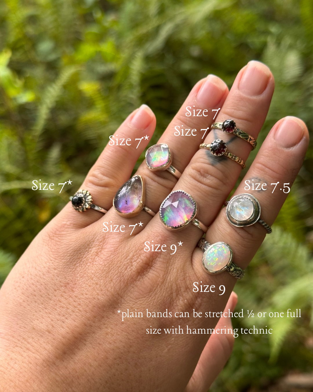 Moonstone Fairy Ring ~ size 7.5