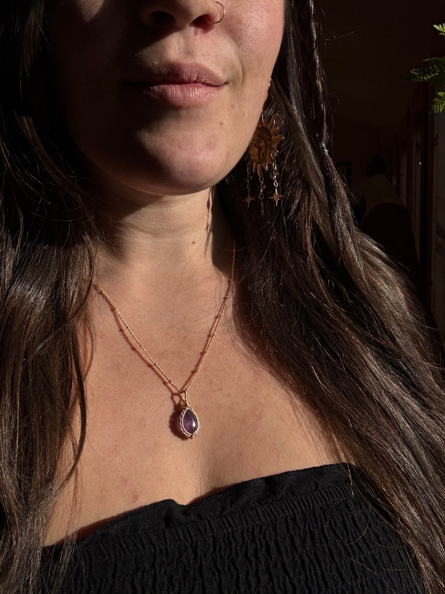 Amethyst Teardrop in 14k Gold