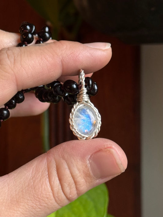 Midnight and Moonstone Necklace