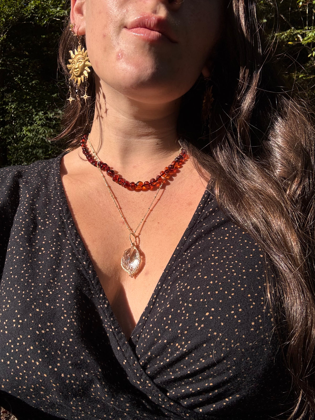 One of a Kind Herkimer Diamond in 14k Gold
