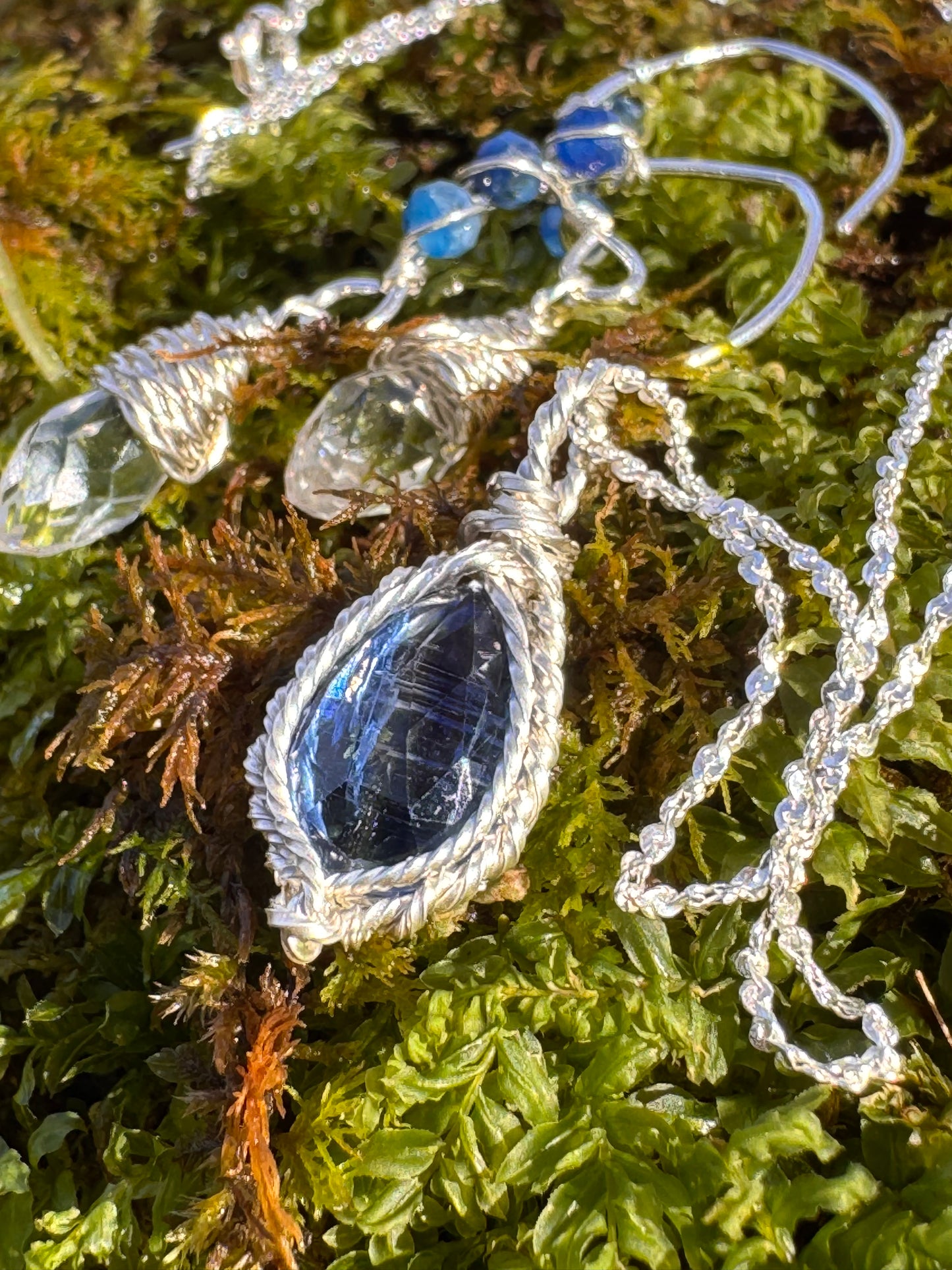 Kyanite Specialty Pendant ~ Sterling