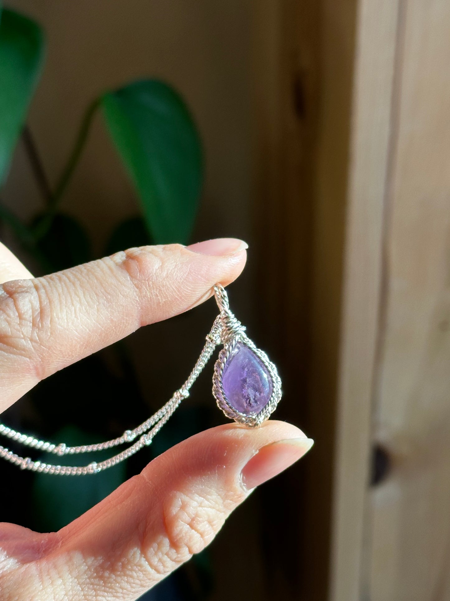 Amethyst Teardrop in Sterling