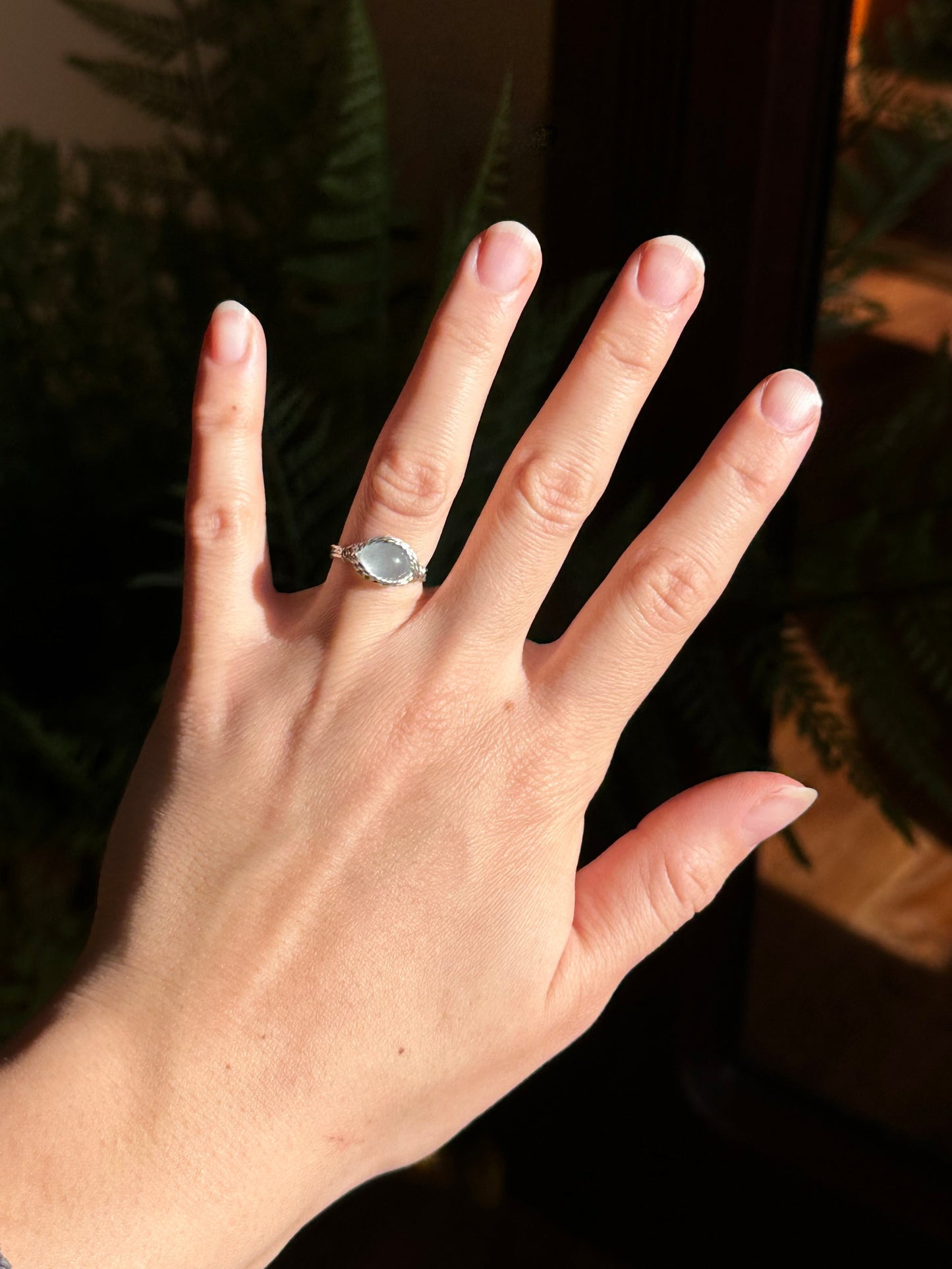 Aquamarine Ring ~ Sterling size 6