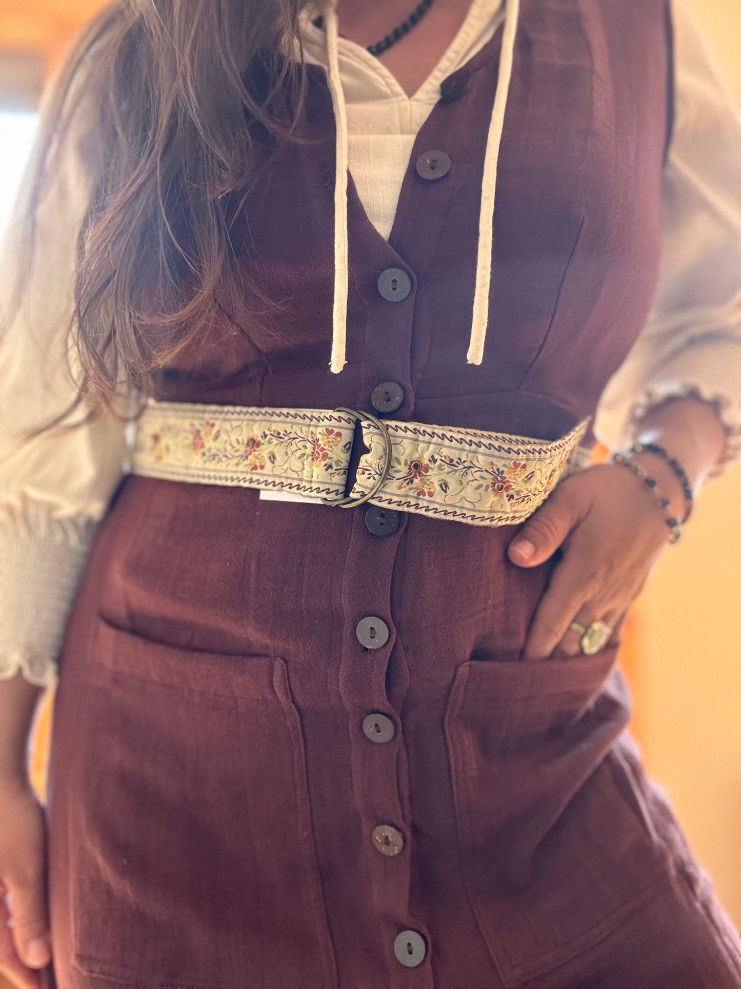 Free size bejeweled belt