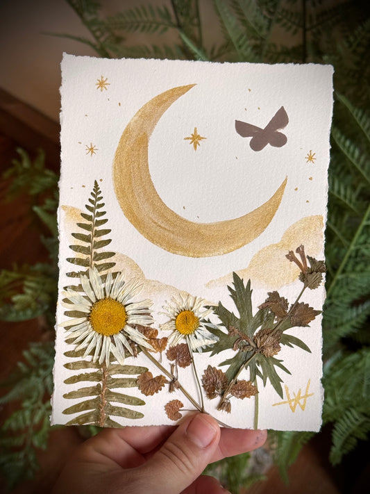 Watercolor and botanical painting 5x7