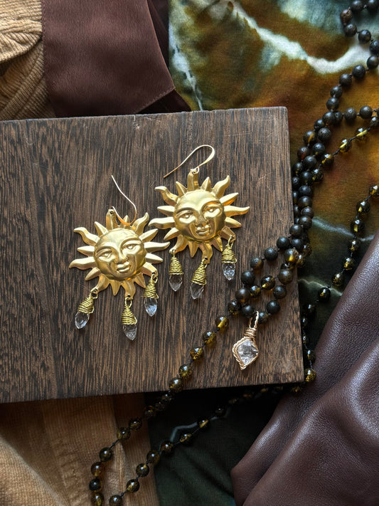Helios sun earrings