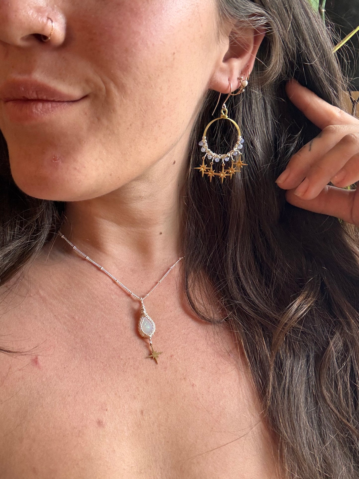 Custom tanzanite earrings