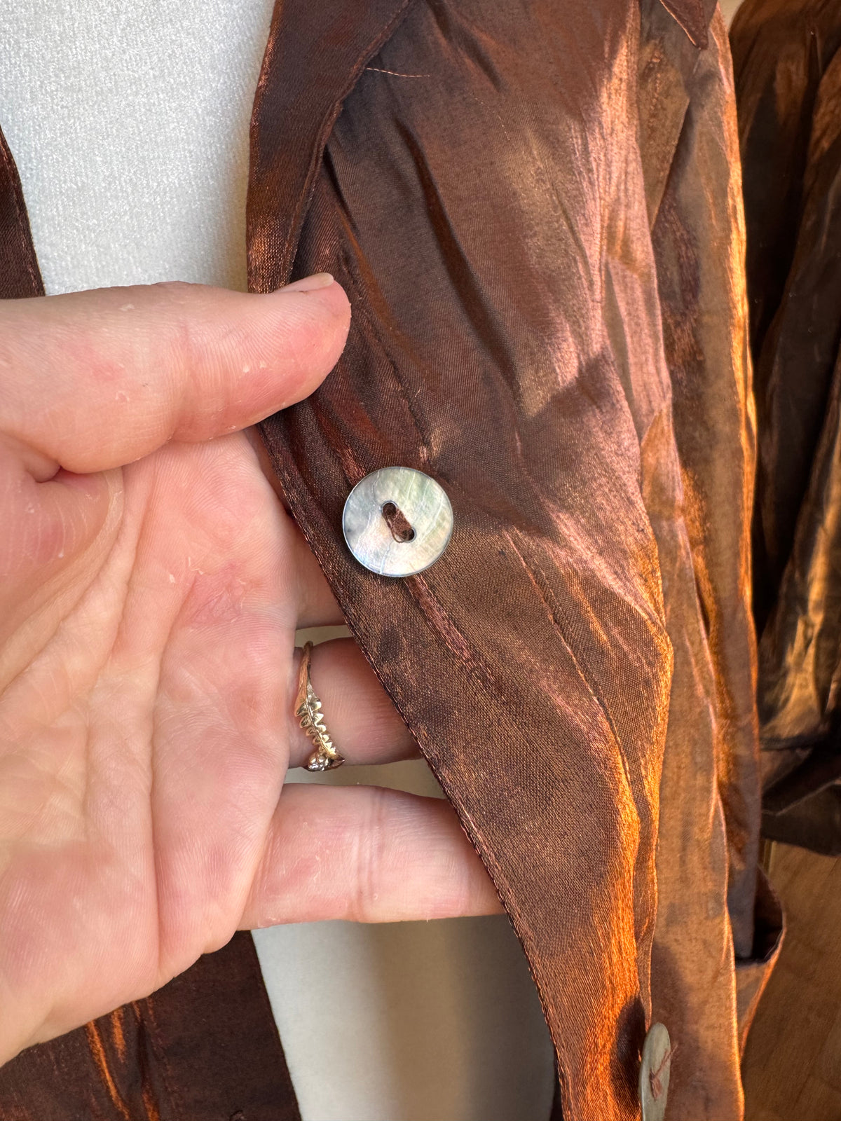 Size 3XL vintage shimmery copper top