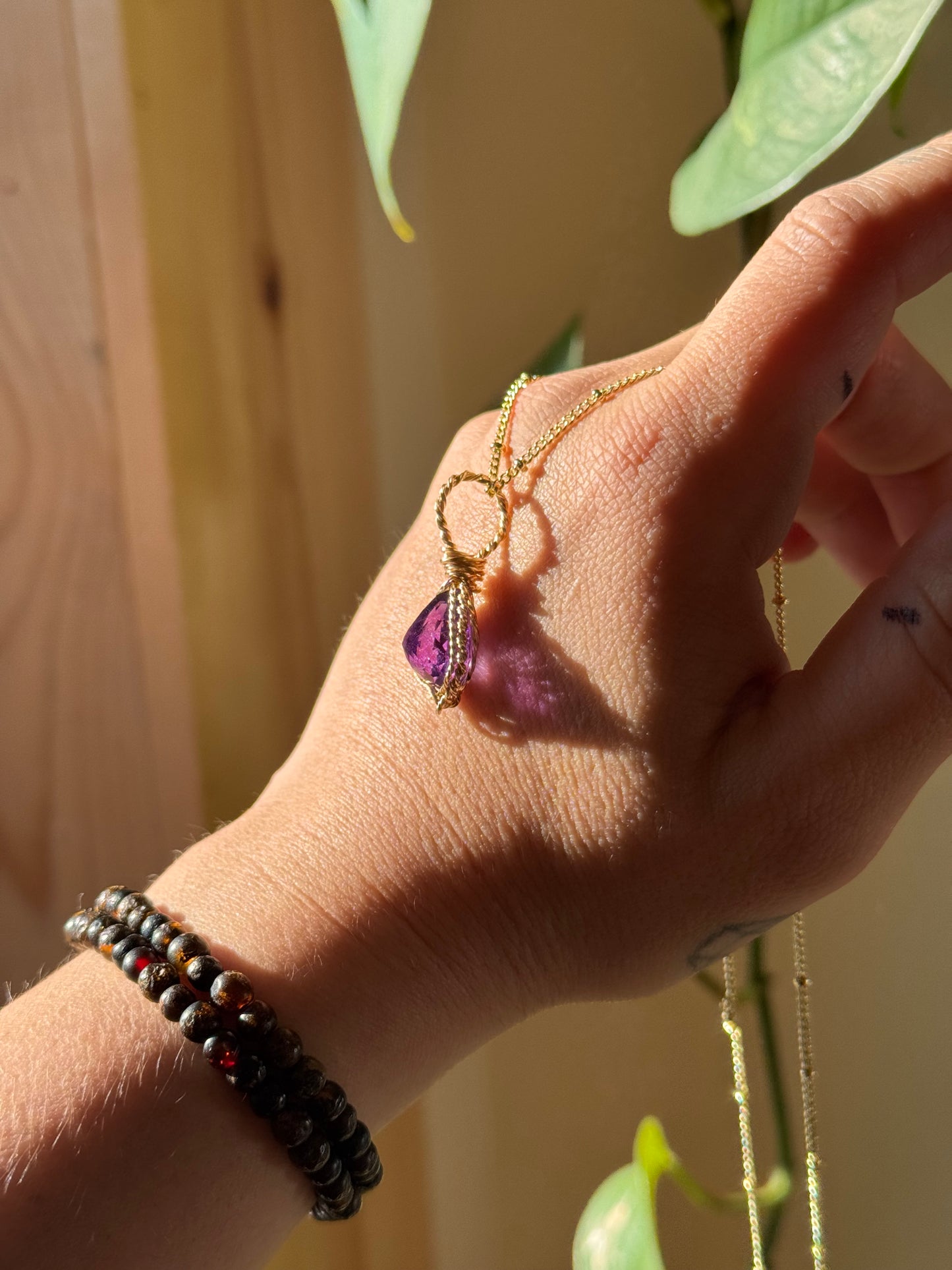 Specialty Faceted Amethyst ~ 14k Gold