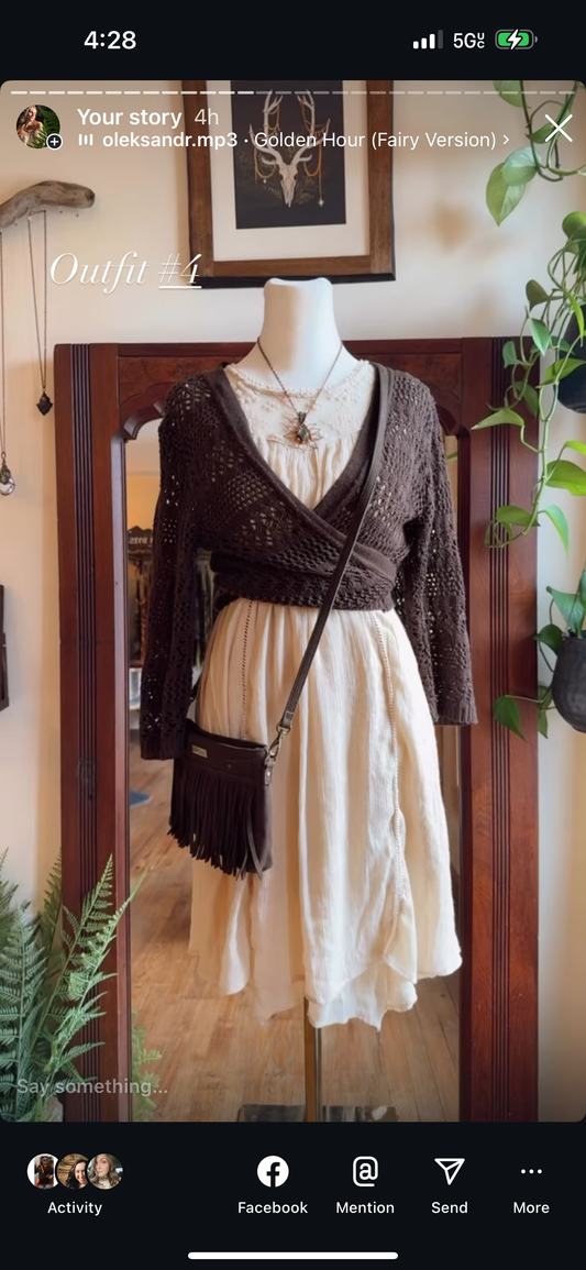 Cream handkerchief dress
