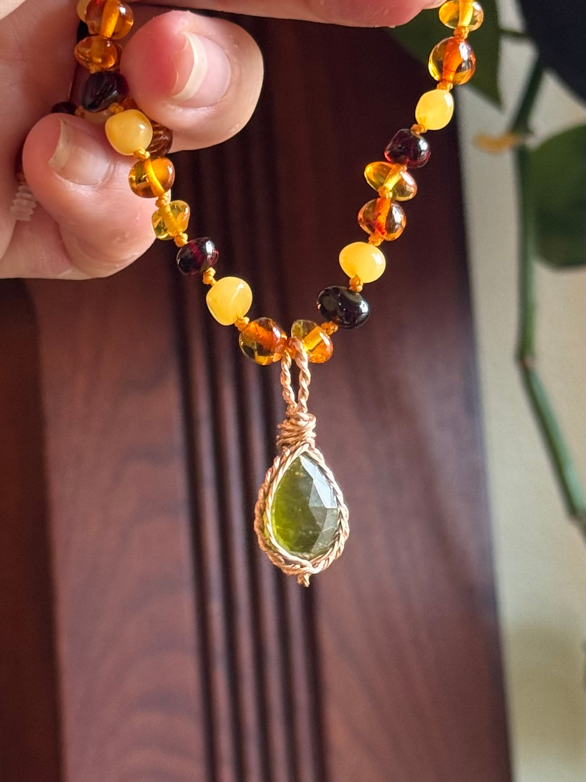 New Green Vesuvianite customizable necklaces