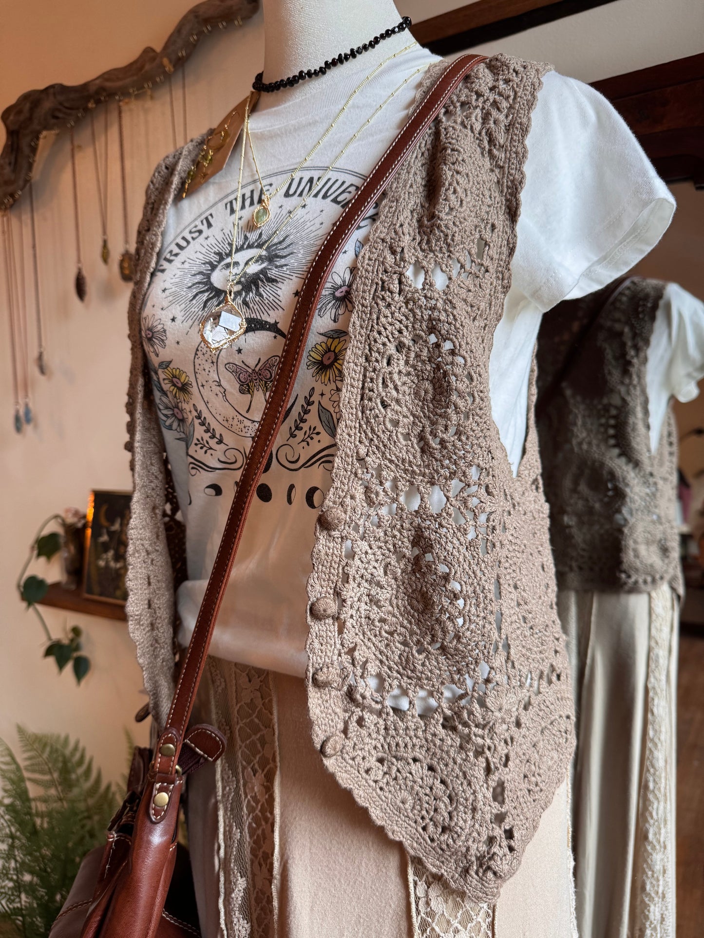 Eco Dye ~ crochet vest one size fits most S-XL