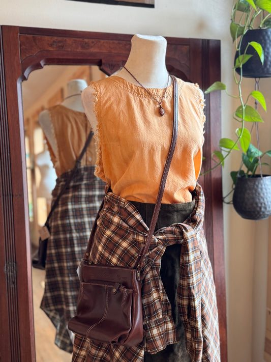 Eco Dye ~ Upcycled sleeveless top size L