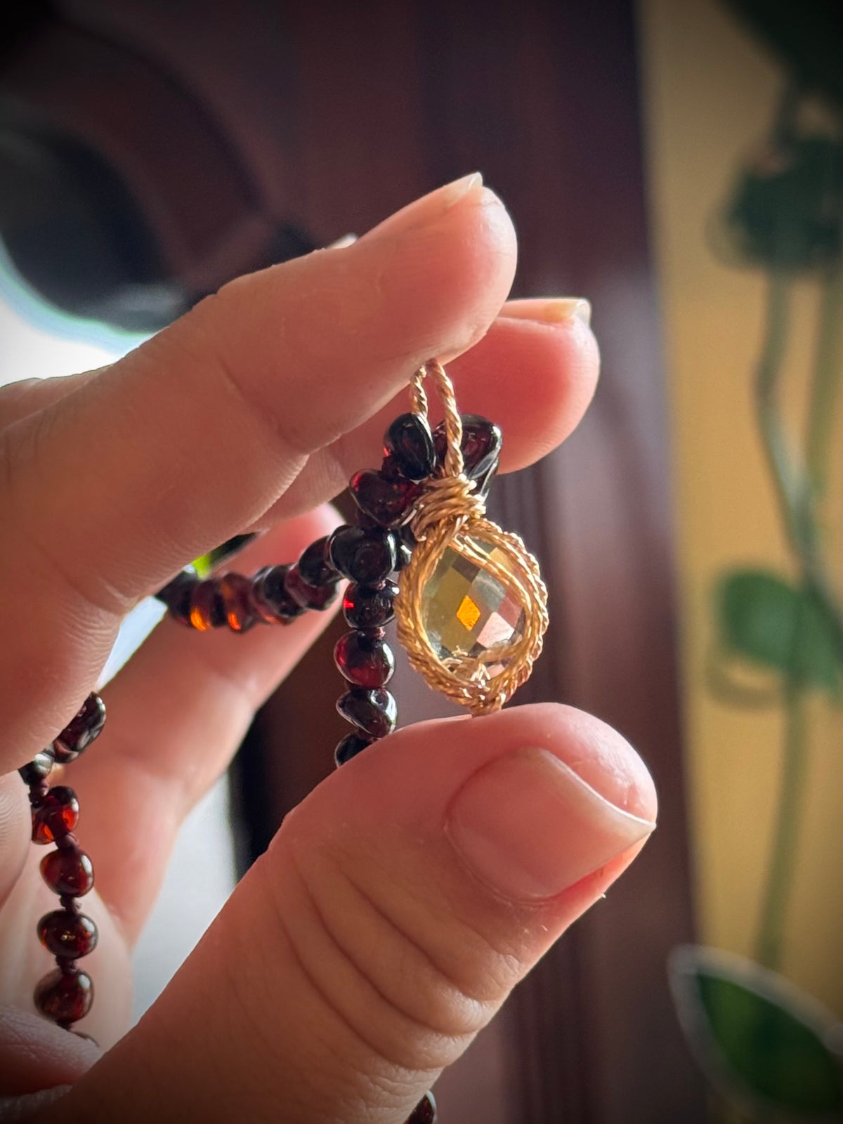 New Faceted Citrine customizable necklace