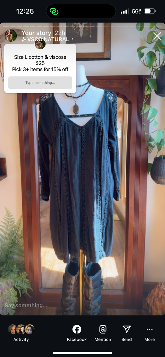 Story sale black dress