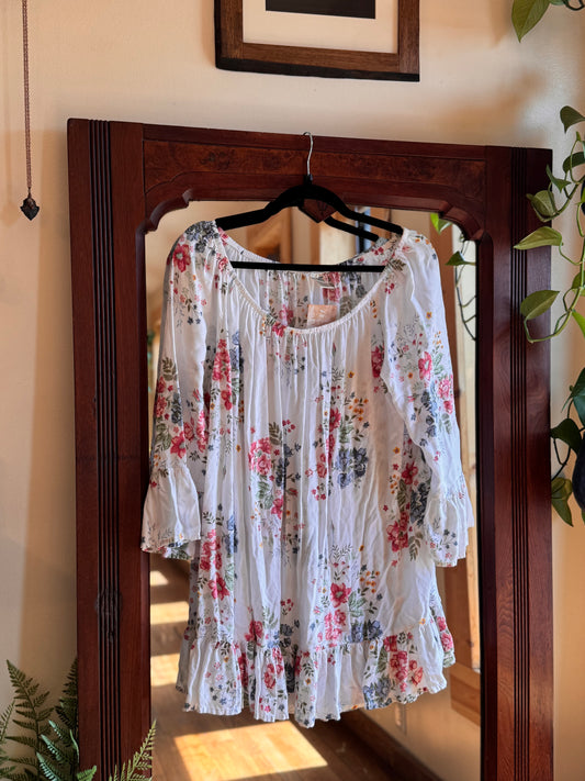 Floral Top/ Tunic 1X