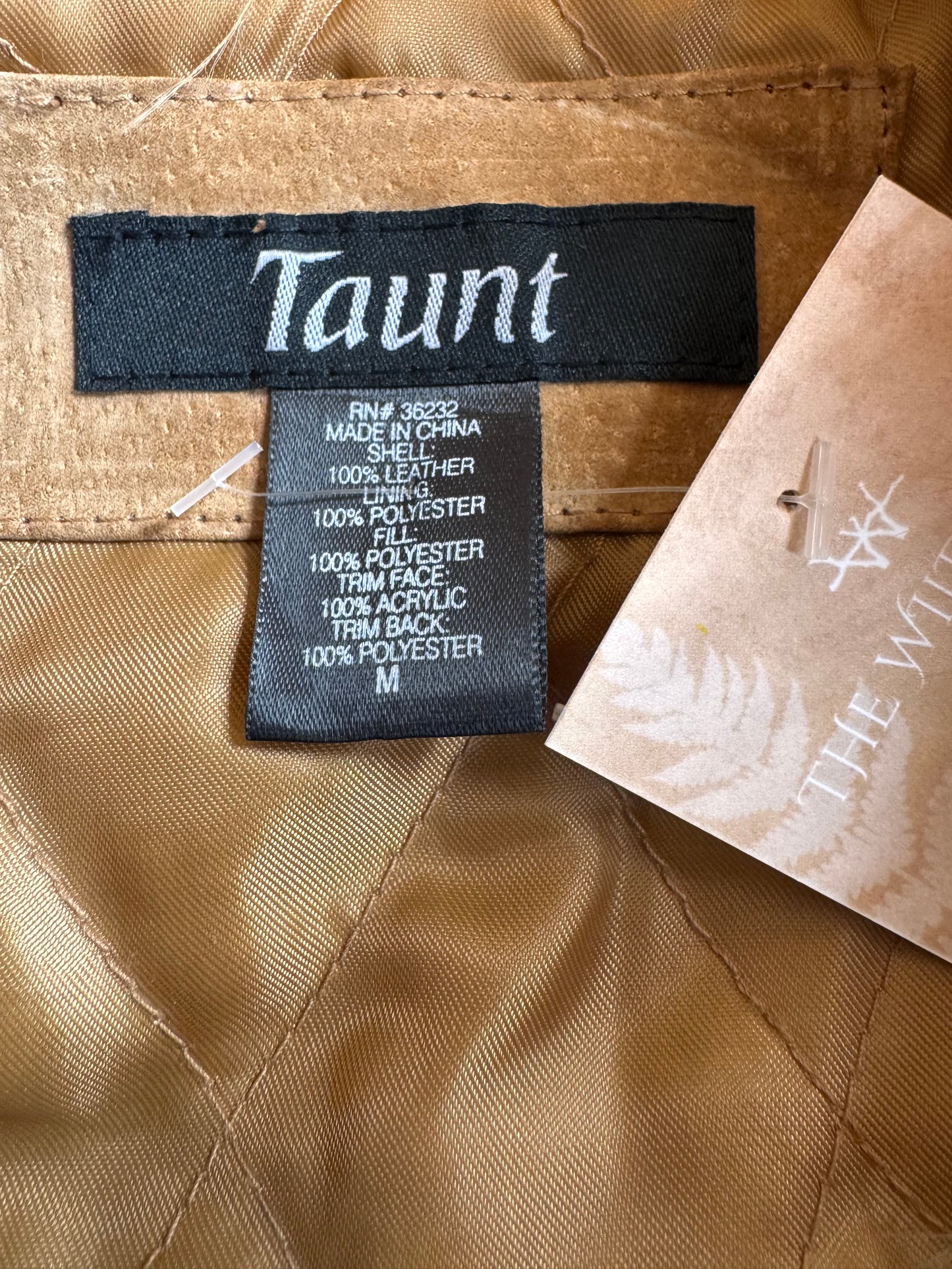 Size L genuine suede patchwork jacket