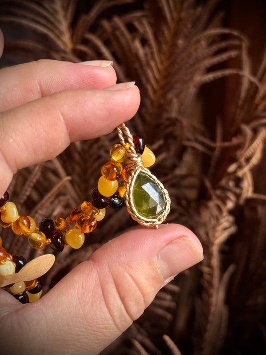 New Green Vesuvianite customizable necklaces