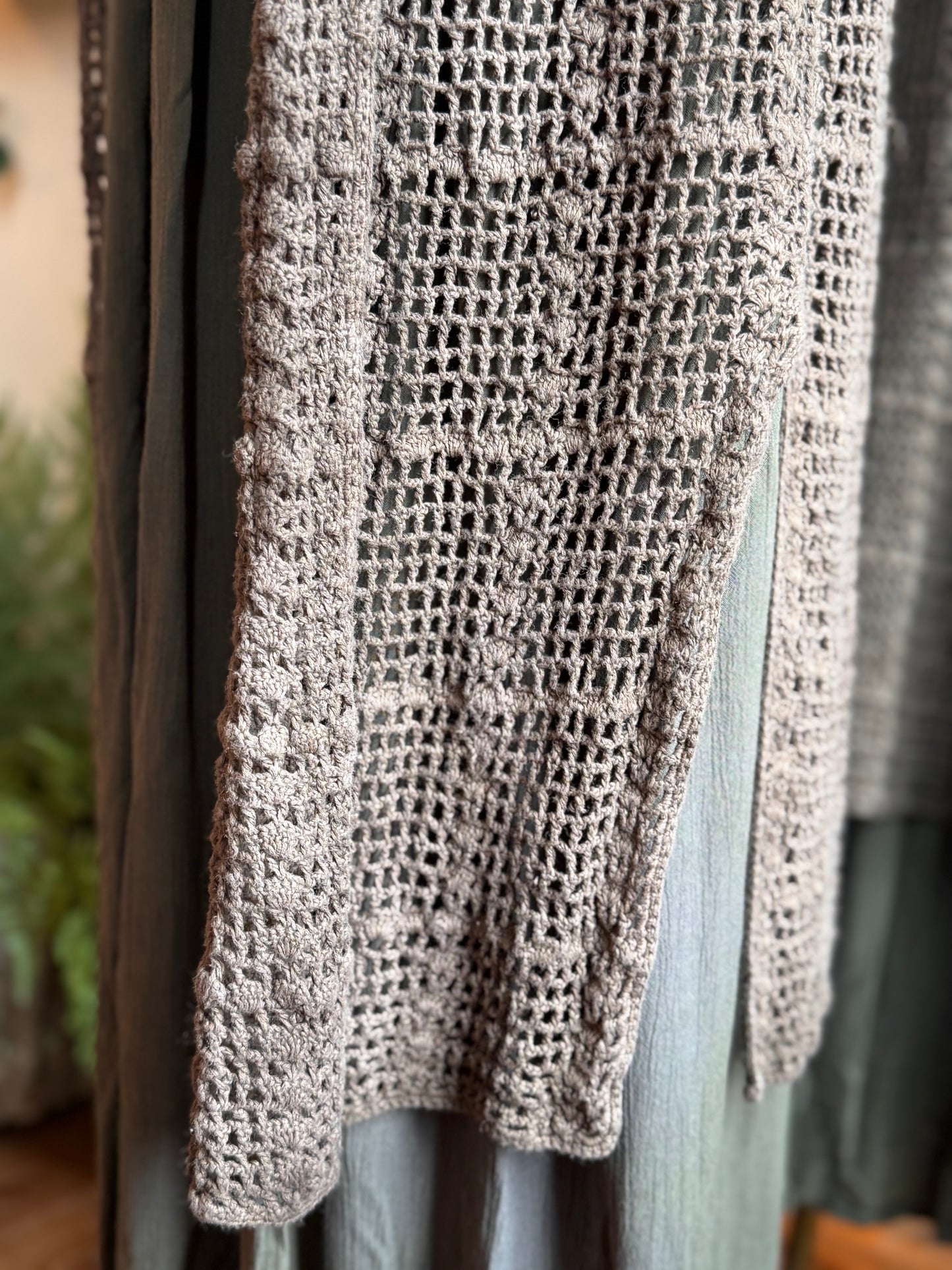 Eco Dye ~ crochet cotton duster size M-L