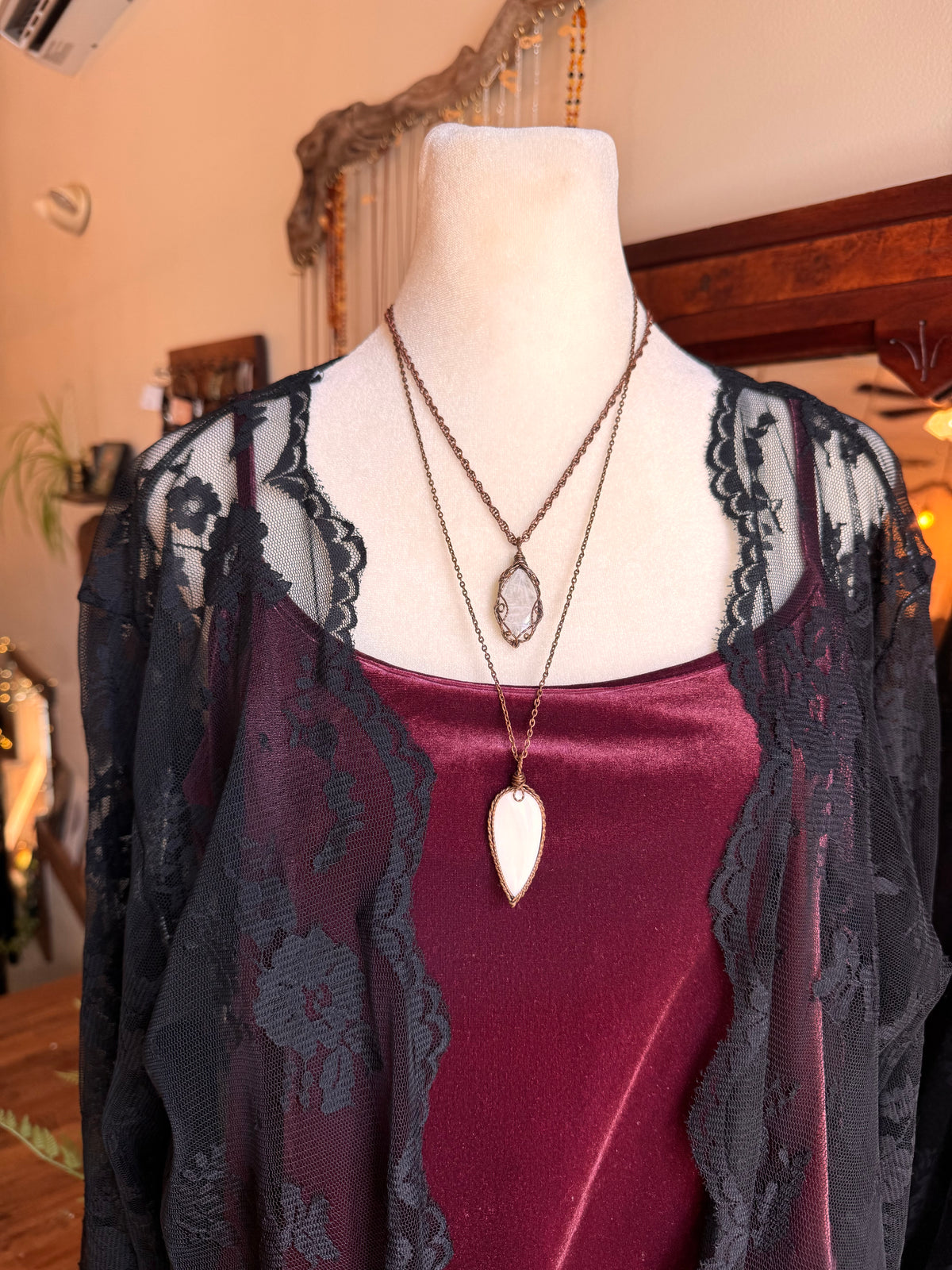 Size 2X black lace duster
