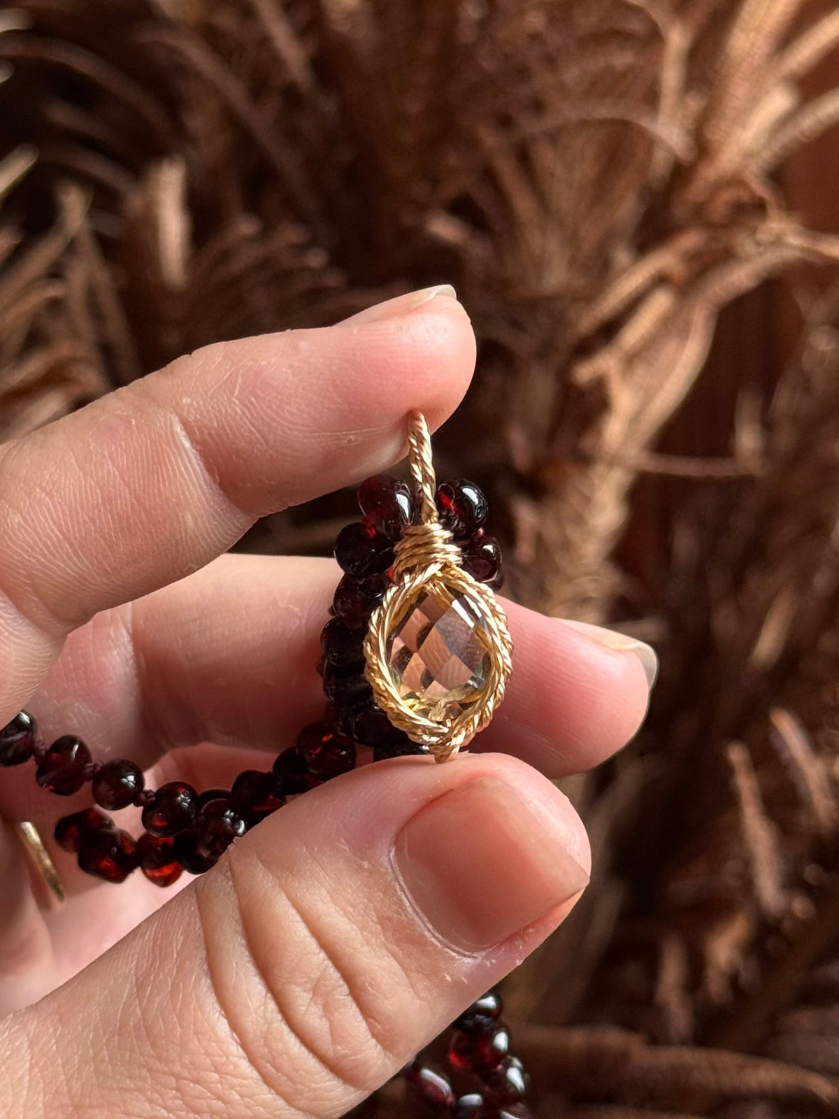 New Faceted Citrine customizable necklace