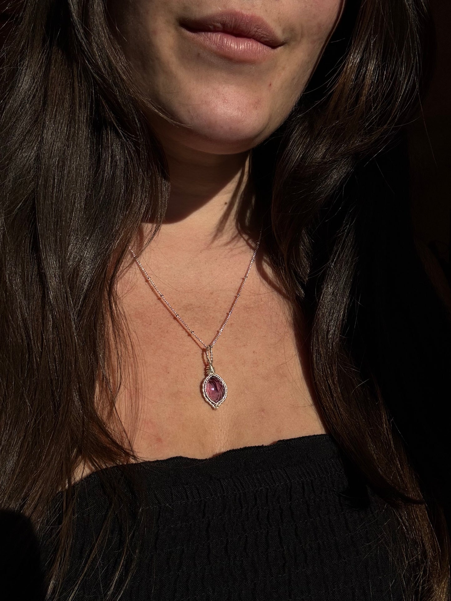 Specialty Faceted Amethyst ~ sterling silver