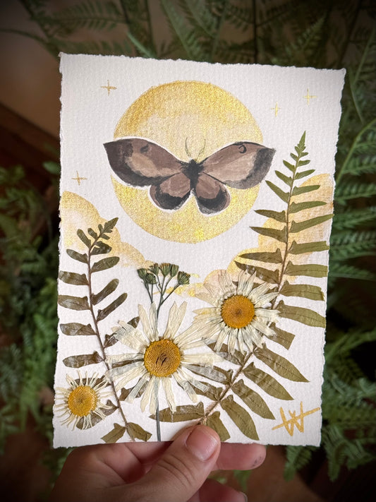 Watercolor and botanical painting 5x7